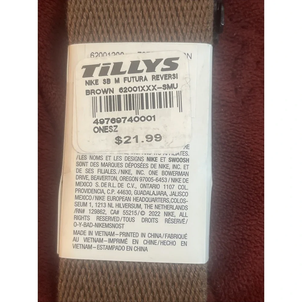 Nike NEW Mens Swoosh Adjustable Brown Web Waist Belt Up To 42